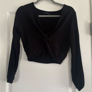 Final Touch Black Long Sleeve Blouse Womens Size Medium